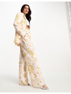Ever New satin pants in floral print - part of a set