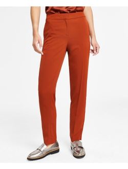 Women's Mid-Rise Fly-Front Straight-Leg Pants, Created for Macy's