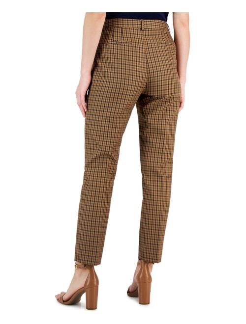 Tahari ASL Women's Houndstooth Mid-Rise Ankle Pants