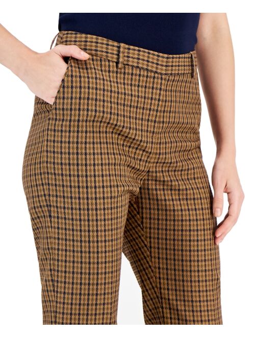 Tahari ASL Women's Houndstooth Mid-Rise Ankle Pants