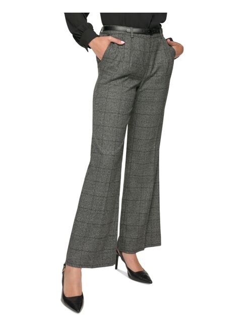Calvin Klein Women's Menswear-Inspired Wide-Leg Pants