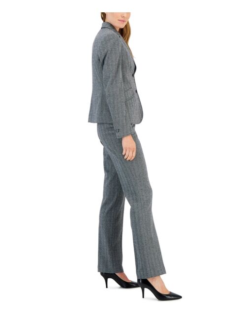Anne Klein Women's Herringbone Two-Button Jacket & Flare-Leg Pants & Pencil Skirt