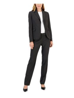 Women's Pinstripe Two-Button Jacket & Flare-Leg Pants & Pencil Skirt
