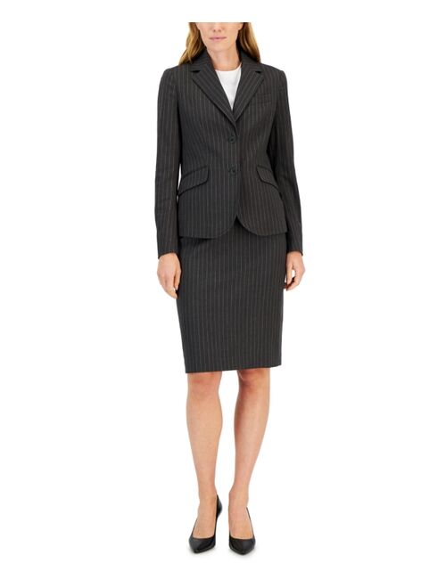 Anne Klein Women's Pinstripe Two-Button Jacket & Flare-Leg Pants & Pencil Skirt