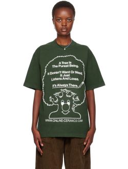ONLINE CERAMICS Green 'A Tree Is The Purest Being' T-Shirt