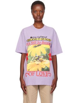 ONLINE CERAMICS Purple 'Because of Love' T-Shirt
