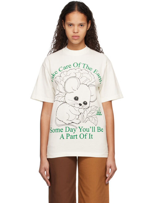 ONLINE CERAMICS Off-White 'Take Care Of The Earth' T-Shirt