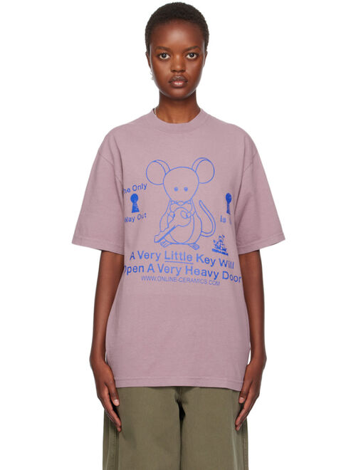 ONLINE CERAMICS Purple 'The Only Way Out Is In' T-Shirt