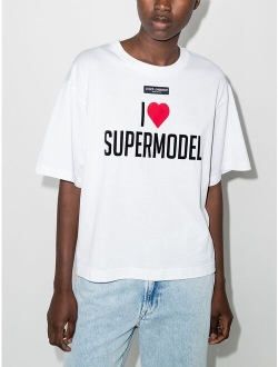 Supermodel print oversized T-shirt