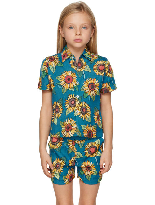 ENDLESS JOY Kids Blue Sunflower Shirt