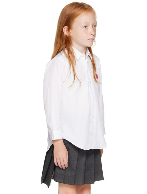 COMME DES GARCONS PLAY Kids White Heart Patch Shirt