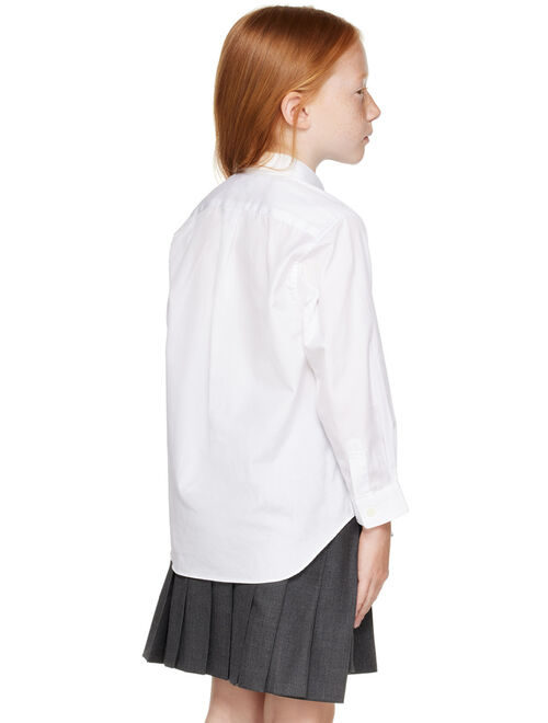 COMME DES GARCONS PLAY Kids White Heart Patch Shirt