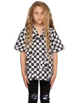 Kids Black & White Checkered Shirt