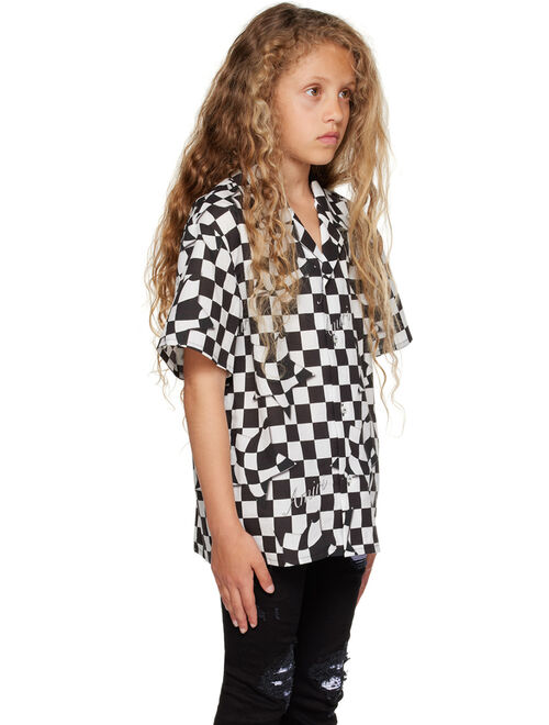 AMIRI Kids Black & White Checkered Shirt