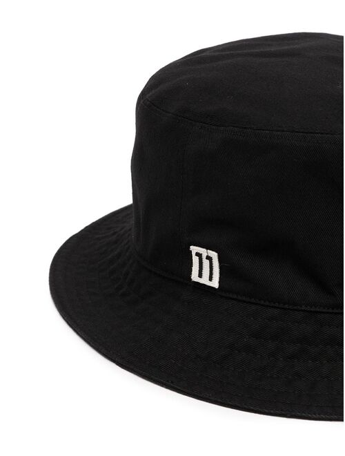 We11done square-logo bucket hat