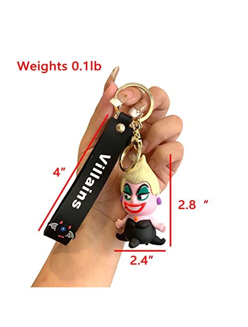 Booinxaa Silicone Keychain Women Men Boy Girl Cute Cartoon Keychains for Bag Purse Party Favor Gifts