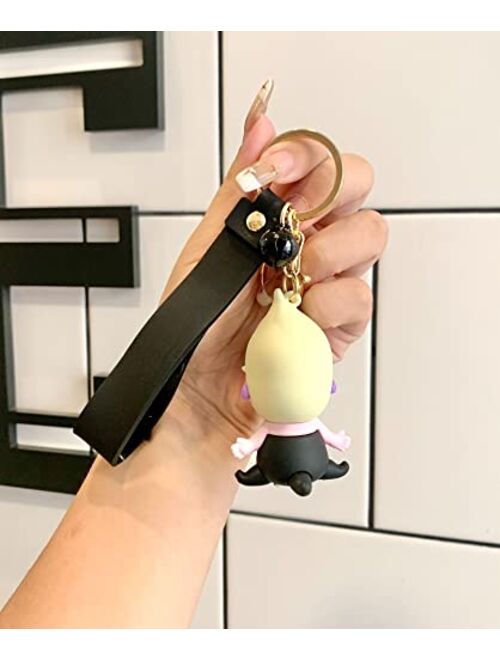 Booinxaa Silicone Keychain Women Men Boy Girl Cute Cartoon Keychains for Bag Purse Party Favor Gifts