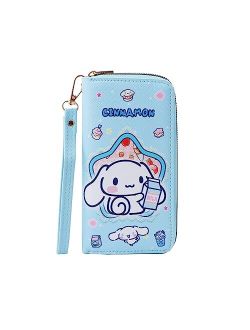 Oidojhid Cute Anime Kitty Wallet Kitty Cat Purse Crossbody Shoulder Bag Coin Pouch for Women Girls
