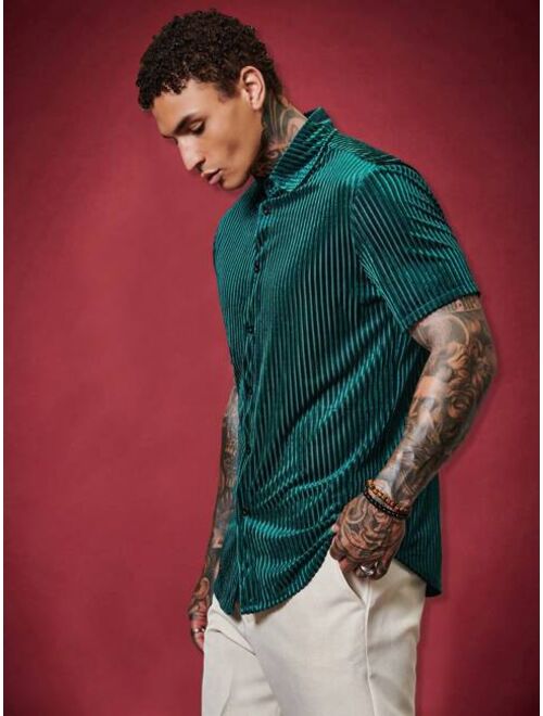 Manfinity AFTRDRK Men Solid Button Front Shirt