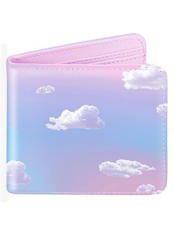 Bistup Girls Cute Kawaii Wallet Marble Aesthetic Women Womens Cool Funny Leather Credit Id Card Cash Holder Woman Rfid Blocking Zipper Wallets With Coin Pocket Id Window 