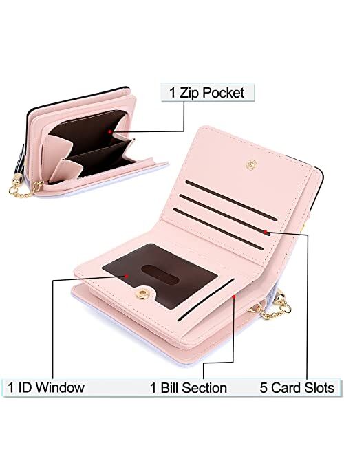 UTO Wallet for Girls Cute Unicorn Leather Vegan Small Women Tassel Rainbow Pendant Card Holder Kawaii Coin Purse