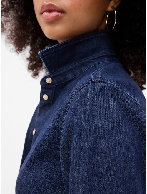 PROJECT GAP Cropped Denim Shirt with Washwell