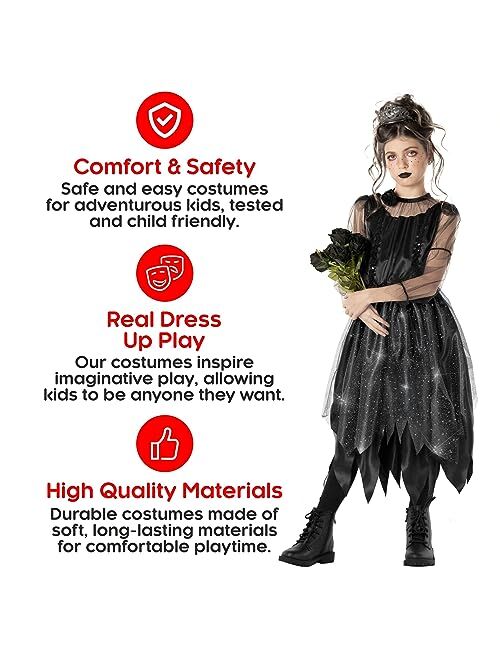 Morph Kids Gothic Witch Costume For Girls Black Kids Witch Costume Black Witch Dress For Girls Black Witch Costume Kids
