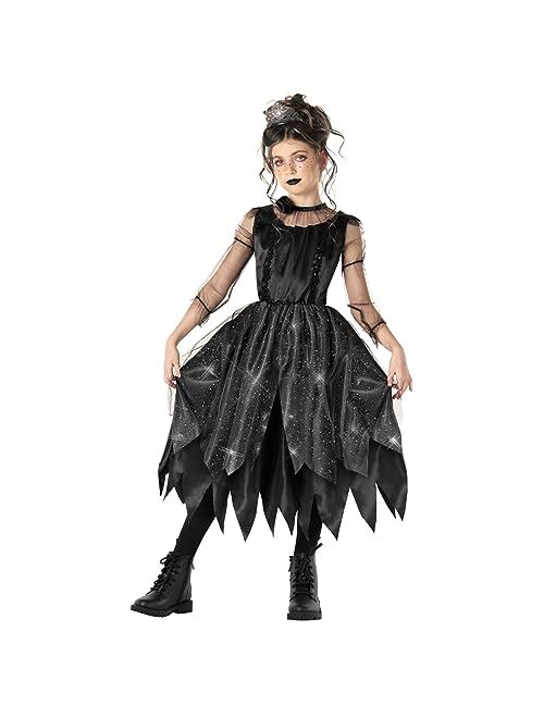 Morph Kids Gothic Witch Costume For Girls Black Kids Witch Costume Black Witch Dress For Girls Black Witch Costume Kids