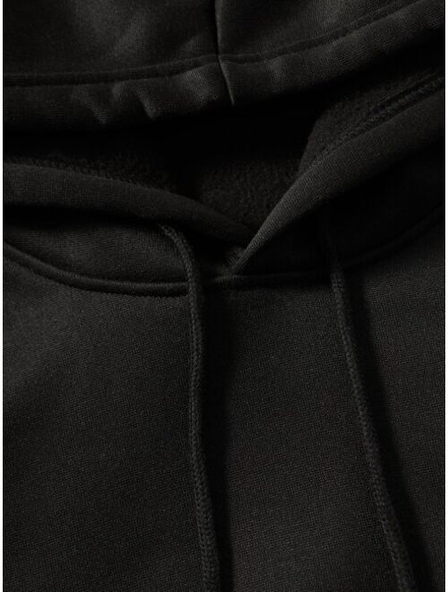 Shein Manfinity Basics Men Kangaroo Pocket Drawstring Thermal Hoodie