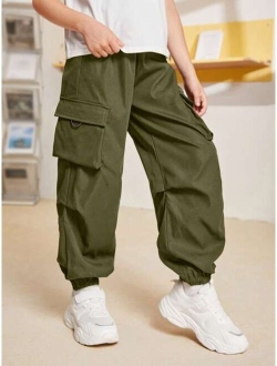 Kids HYPEME Tween Boy Flap Pocket Side Cargo Pants