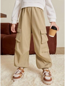 Kids HYPEME Tween Boy Flap Pocket Side Cargo Pants