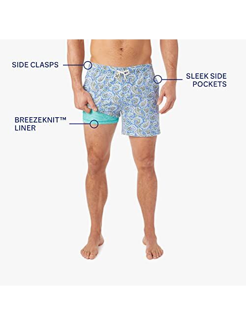 Fair Harbor The Bungalow Trunk Men's Swim Suits with Liner, 5-inch Inseam Anti-Chafe, Relaxed-fit Swim Trunks