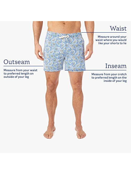Fair Harbor The Bungalow Trunk Men's Swim Suits with Liner, 5-inch Inseam Anti-Chafe, Relaxed-fit Swim Trunks