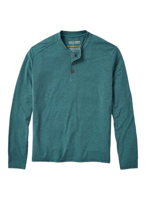 Fair Harbor The Seabreeze Henley Men's Classic Long Sleeve Henley Incredibly Soft and Lightweight, UPF 50