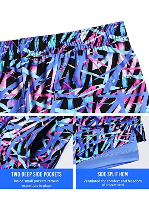 maamgic Mens 5" Gym Running Shorts for Men 2 in 1 Quick Dry Workout Athletic Shorts