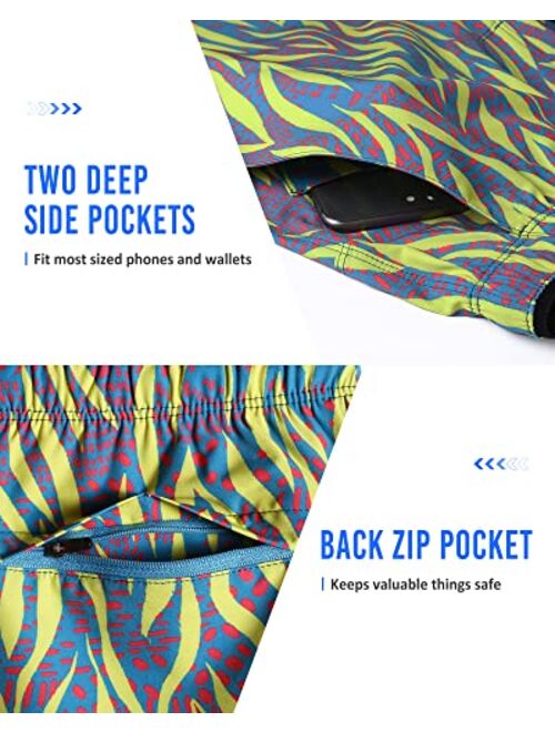 maamgic Mens Running Shorts Workout 6" Marathon Lightweight Quick Dry Gym Shorts with Zip Pocket