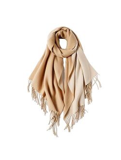 Womens Cashmere Scarf Large Pashmina Shawls and Wraps Light Blanket Scarf for Evening Dress Warm Daily Travel Office