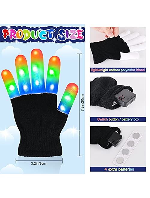 Dodosky Gifts for Girls Age 5 6 7 8, LED Gloves for Kids Toys for 4-10 Year Old Boys Girls - Stocking Stuffers