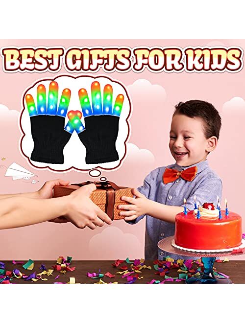 Dodosky Gifts for Girls Age 5 6 7 8, LED Gloves for Kids Toys for 4-10 Year Old Boys Girls - Stocking Stuffers