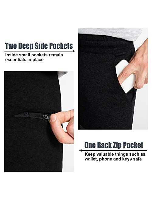 maamgic Mens Sweatpants Joggers Soft Lightweight Workout Pants Jogger Pants with Zipper Pockets