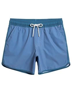 Gym Shorts for Men 5 Inch Athletic Running Workout Shorts Men Stretch Quick Dry Swim Trunks No Liner