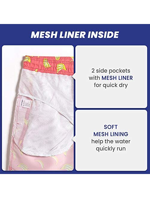 maamgic Mens Swim Trunks 5" with Mesh Lining Quick Dry Bathing Suits for Men Swim Shorts Swimwear