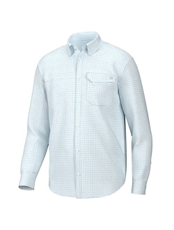 Men's Tide Point Pattern Long Sleeve Shirt, Fishing Button Down