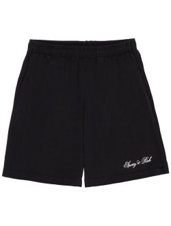 logo-print elasticated-waist shorts