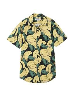 Hawaiian Shirt for Men Short Sleeve Button Down Shirts for Cruise Vacation Beach Camp