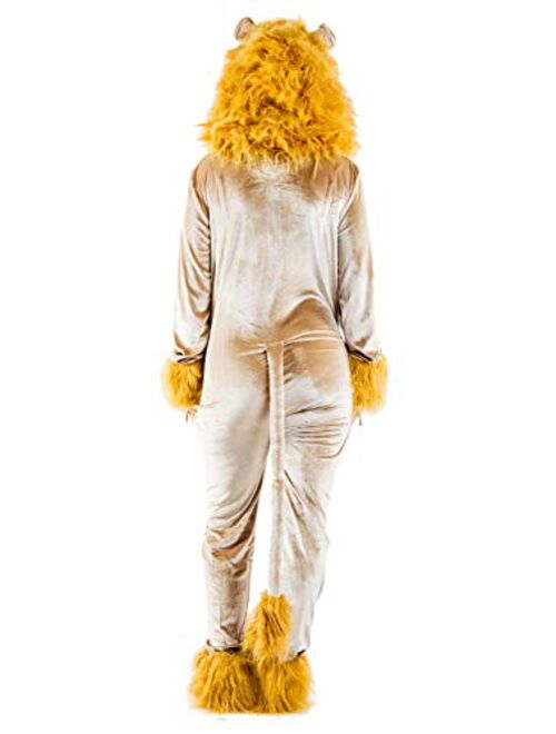Tipsy Elves Women's Lion Halloween Costume - Lady's Lion Onesie