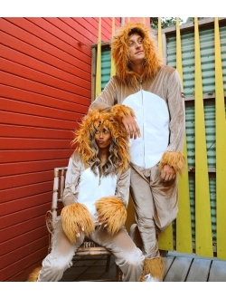 Men's Lion Costume - Funny King of Cats Halloween Jumpsuit