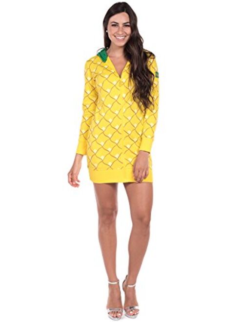 Tipsy Elves Women's Pineapple Costume Dress w/Pockets for Halloween - Pineapple Onesie for Women