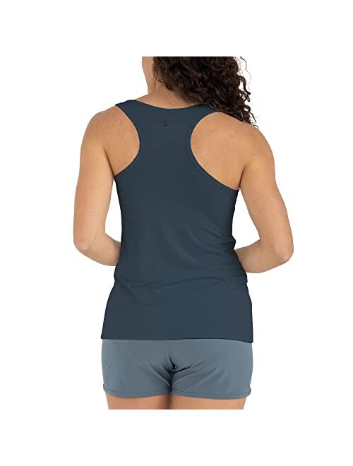 Free Fly Women's Bamboo Motion Racerback Tank - Moisture Wicking, Breathable Active Tank with Sun Protection - UPF 50+
