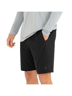 Free Fly Men's Lined Breeze Short 7" Inseam Quick Dry Moisture-Wicking Shorts with Boxer Brief Liner Sun Protection UPF 50+